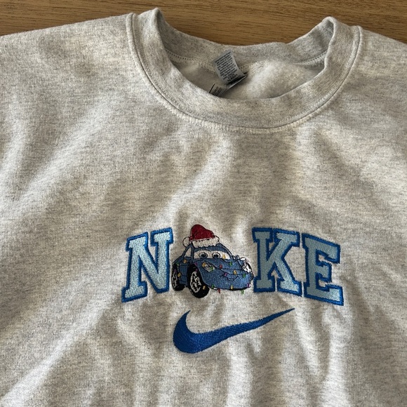 Handmade Sally x Nike Festive Fleece Sweater, Size: Large, Unisex- USED - Picture 2 of 7